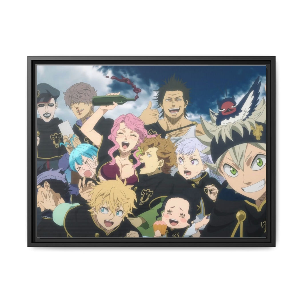 Black Clover Asta, Noelle Silva, Yami Sukehiro, Luck Voltia Canvas Framed Art Print