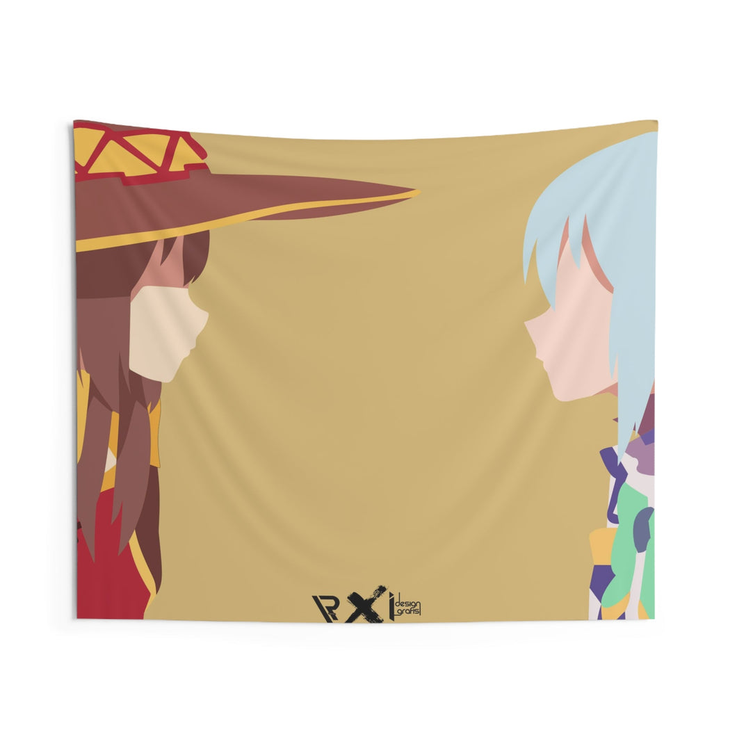 Megumin and Aqua Indoor Wall Tapestry