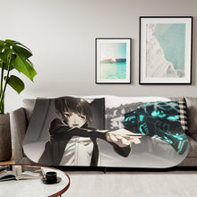 Load image into Gallery viewer, Akane Tsunemori with a dominator Sherpa Blanket
