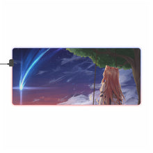 Load image into Gallery viewer, Raphtalia at sunset RGB LED Mouse Pad (Desk Mat)
