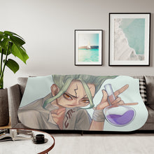 Load image into Gallery viewer, Anime Dr. Stone Sherpa Blanket
