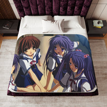 Load image into Gallery viewer, Clannad Nagisa Furukawa, Kyou Fujibayashi, Kotomi Ichinose, Ryou Fujibayashi Sherpa Blanket
