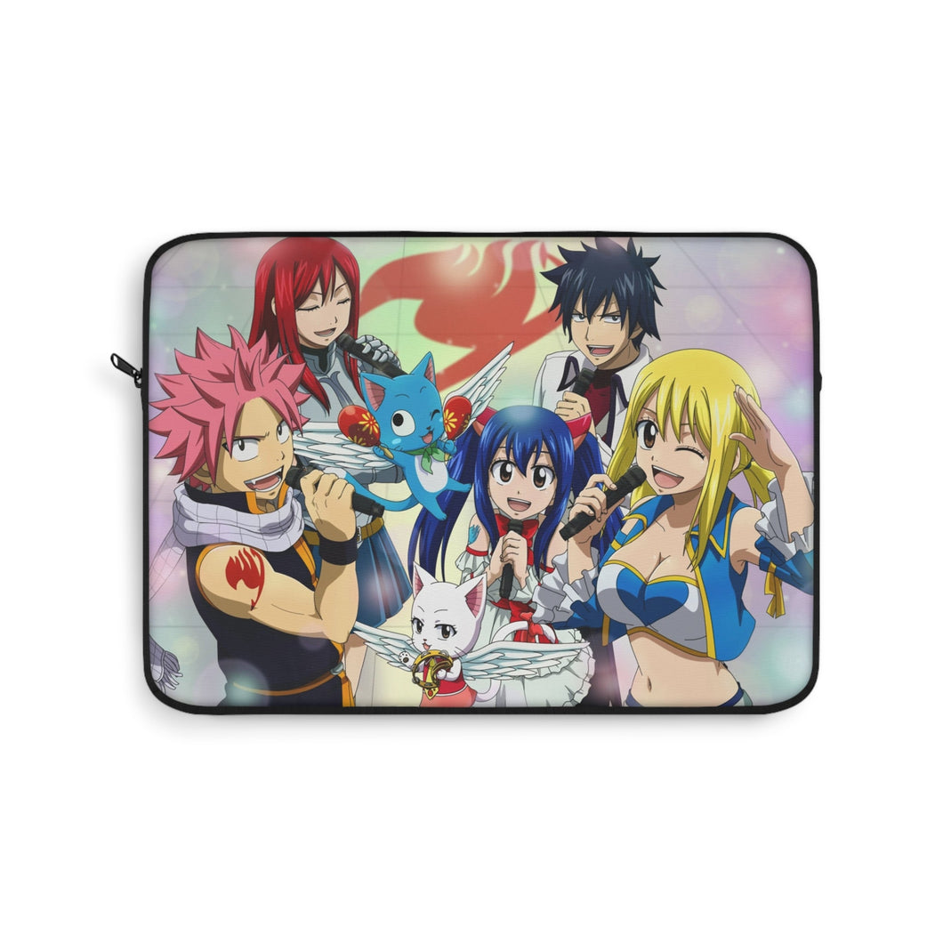 Fairy Tail Natsu Dragneel, Erza Scarlet, Gray Fullbuster, Lucy Heartfilia, Happy Laptop Sleeve