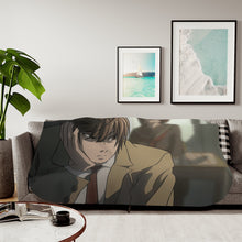 Load image into Gallery viewer, Death Note Light Yagami Sherpa Blanket
