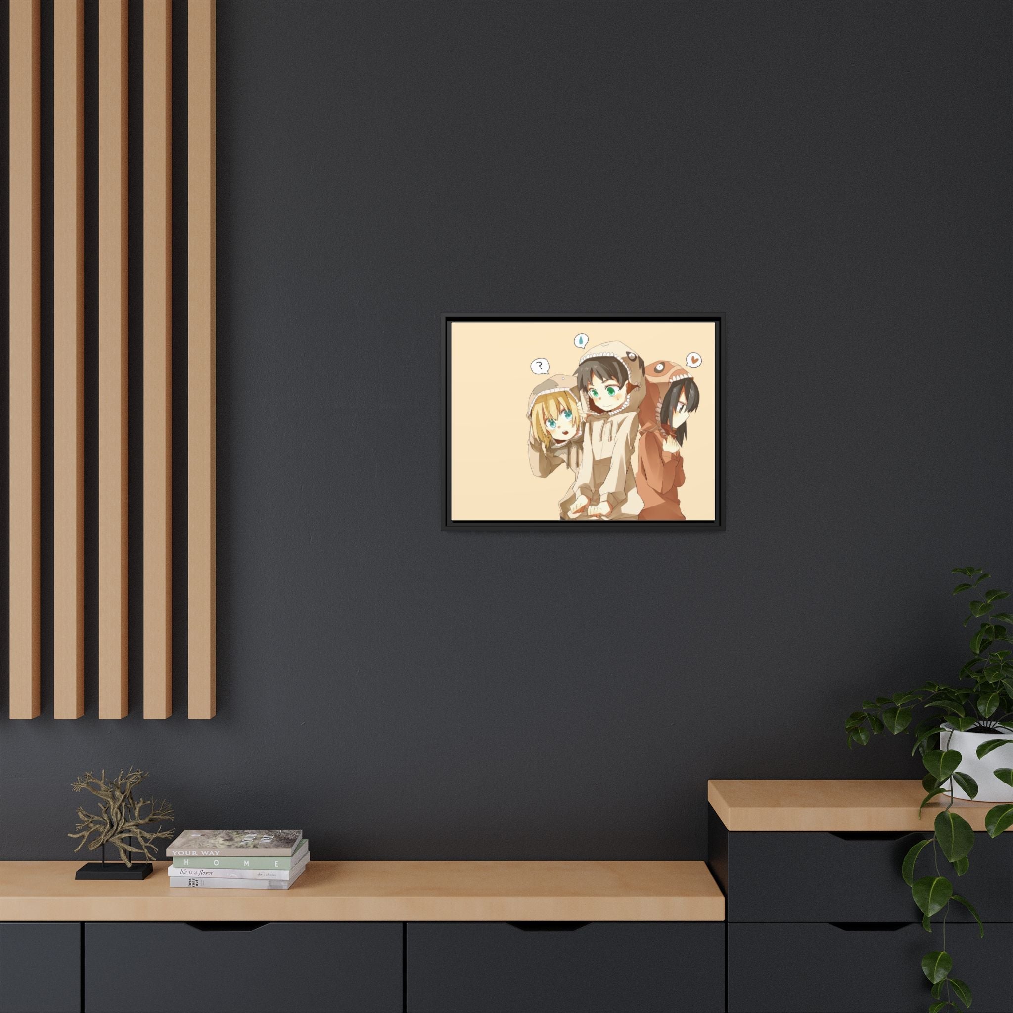 Load image into Gallery viewer, Chibi team Canvas Framed Art Print