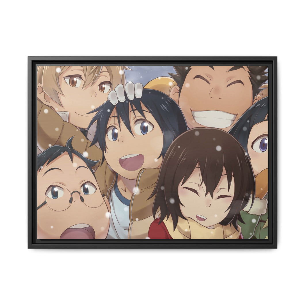 Anime ERASED Canvas Framed Art Print
