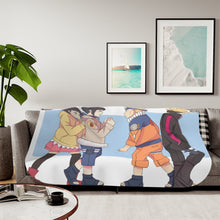 Load image into Gallery viewer, Himawari, Hinata, Naruto and Boruto Sherpa Blanket
