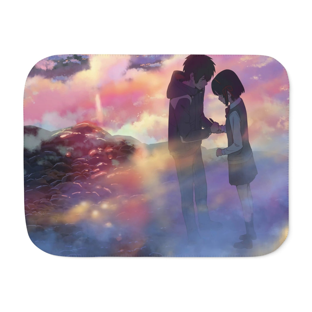 Taki and Mitsuha (Your Name) Sherpa Blanket