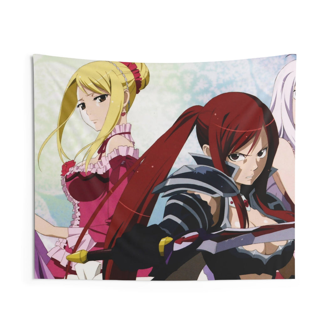 Fairy Tail Erza Scarlet, Lucy Heartfilia Indoor Wall Tapestry