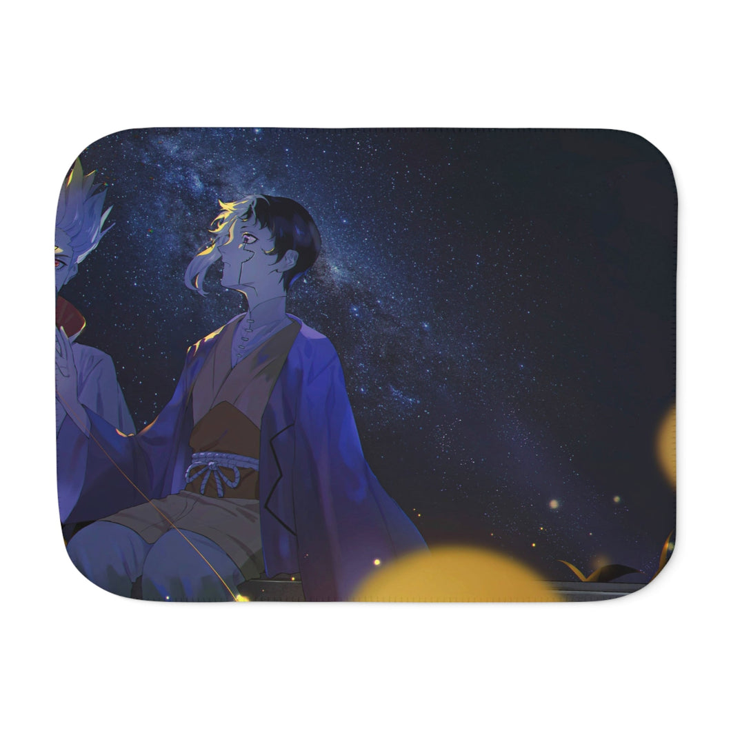 Anime Dr. Stone Sherpa Blanket