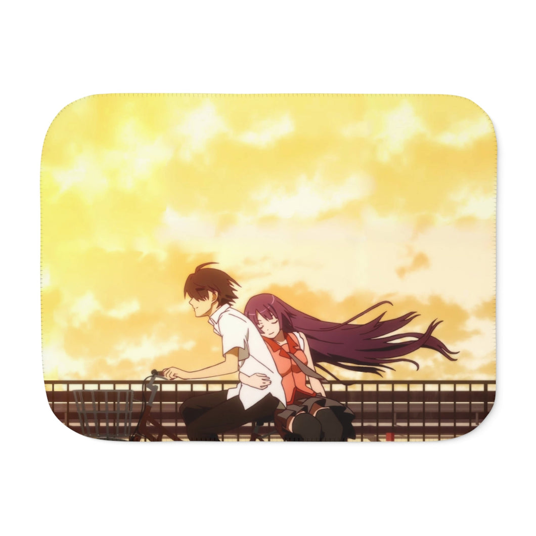 Bakemonogatari Bike Ride Sherpa Blanket