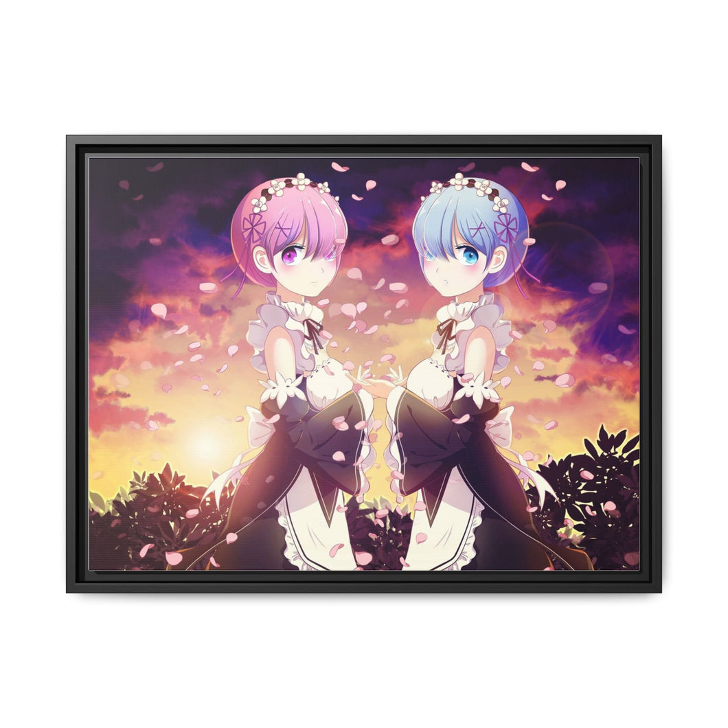 Ram&Rem Canvas Framed Art Print