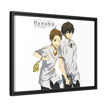 Load image into Gallery viewer, Hōtarō Oreki  Satoshi Fukube walking Canvas Framed Art Print
