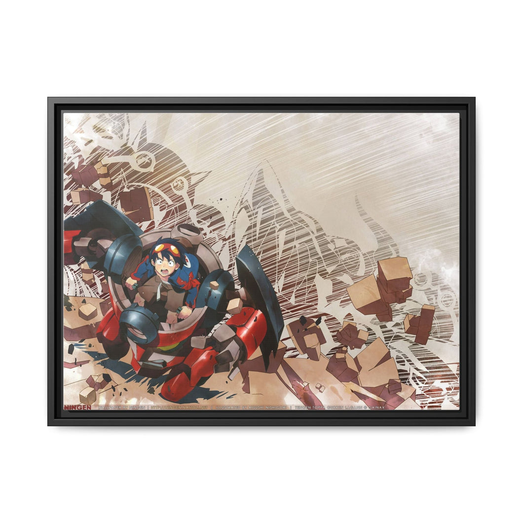 Anime Tengen Toppa Gurren Lagannr Canvas Framed Art Print