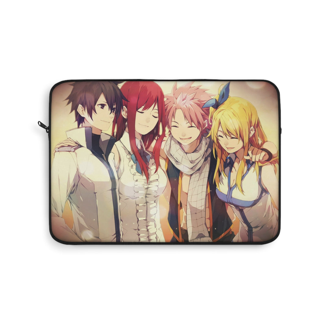 Fairy Tail Natsu Dragneel, Erza Scarlet, Gray Fullbuster, Lucy Heartfilia Laptop Sleeve