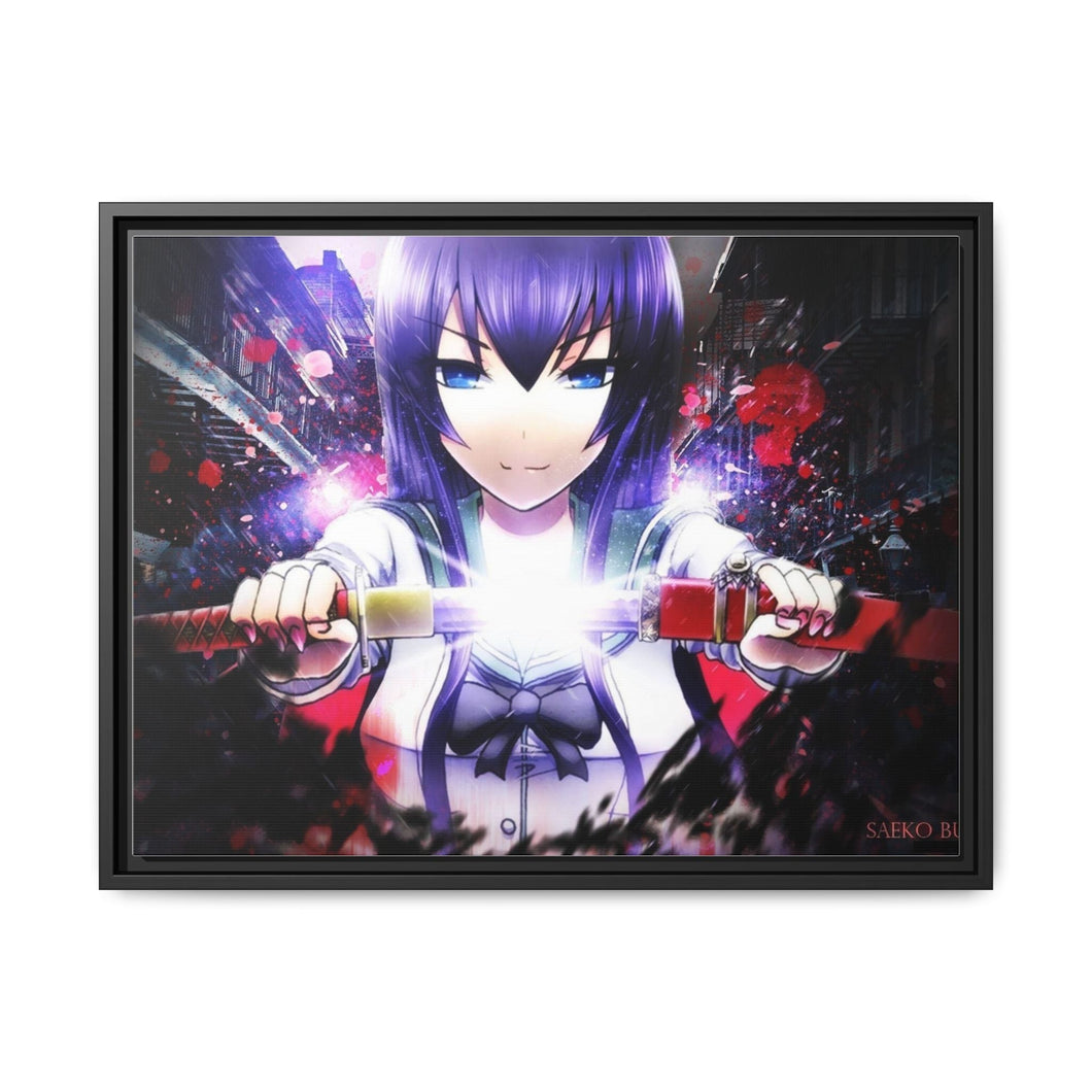 Highschool Of The Dead Canvas Framed Art Print