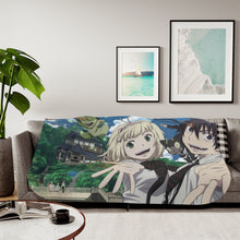 Load image into Gallery viewer, Blue Exorcist Rin Okumura, Kuro, Shiemi Moriyama Sherpa Blanket
