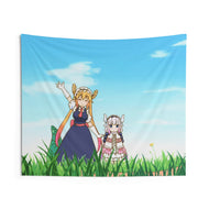 Miss Kobayashi's Dragon Maid Kanna Kamui, Kobayashi, Kobayashi San Chi No Maid Dragon, Tohru Indoor Wall Tapestry