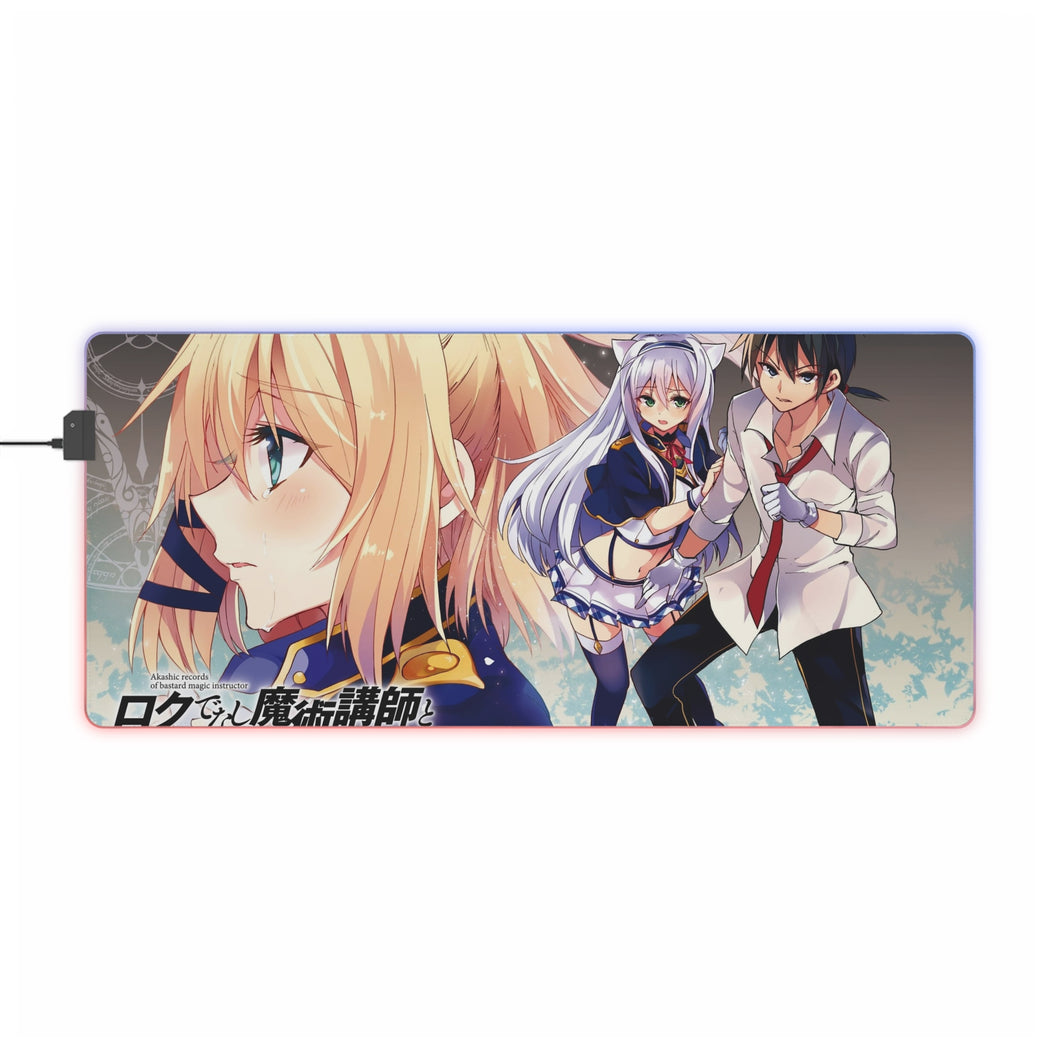 Rokudenashi Majutsu Koushi To Akashic Records Sistine Fibel, Glenn Radars, Rumia Tingel RGB LED Mouse Pad (Desk Mat)