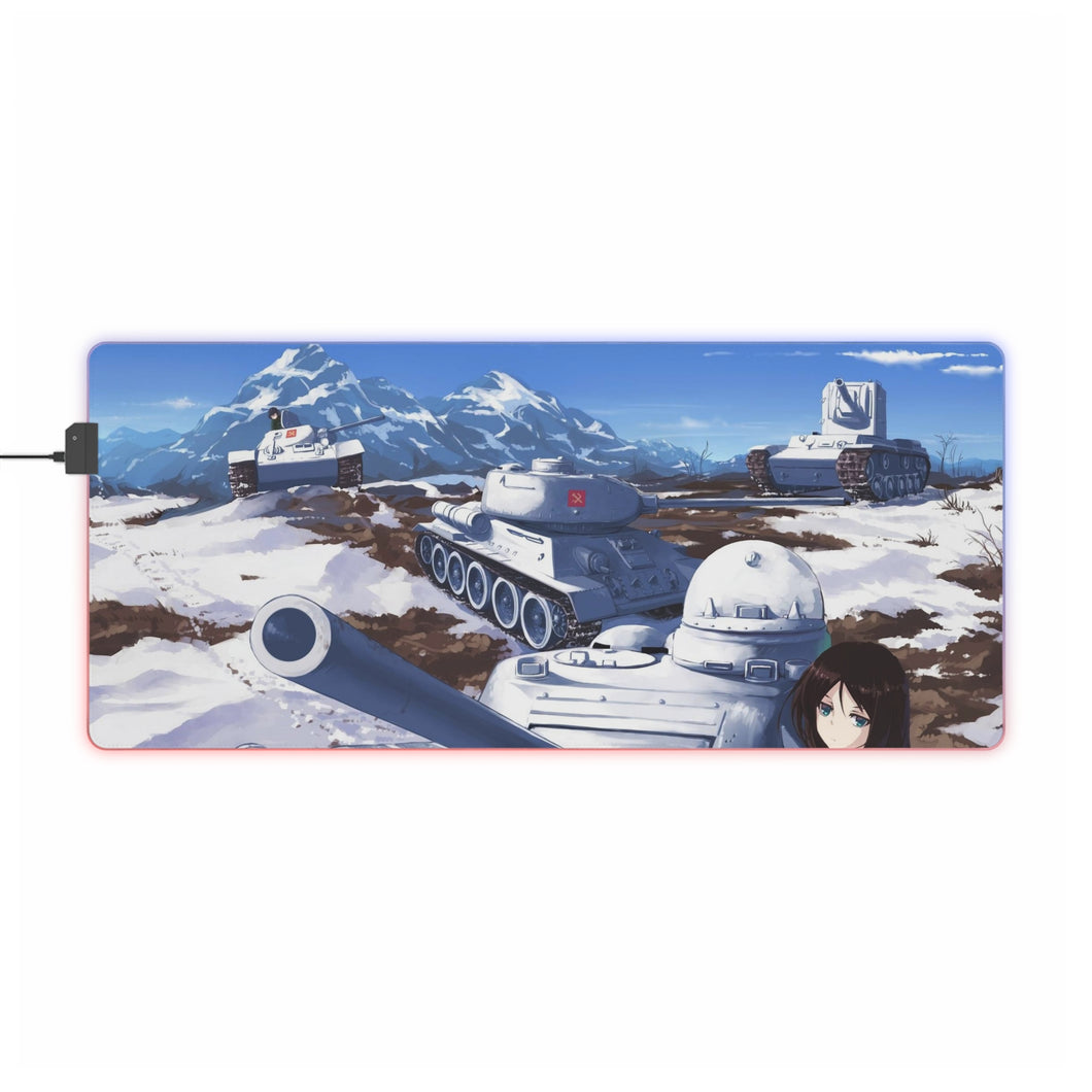 Girls und Panzer RGB LED Mouse Pad (Desk Mat)