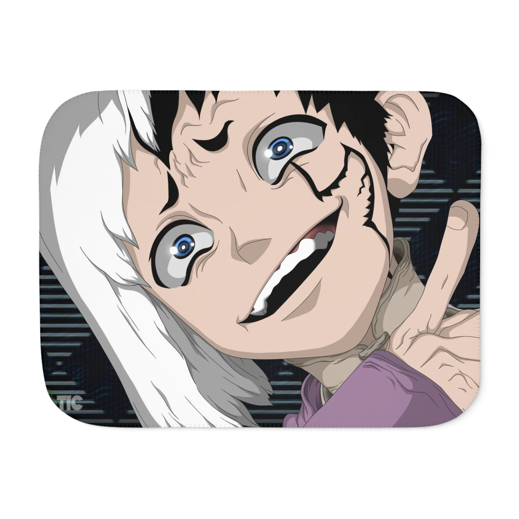 Anime Dr. Stone Sherpa Blanket