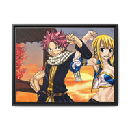 Fairy Tail Natsu Dragneel, Lucy Heartfilia Canvas Framed Art Print