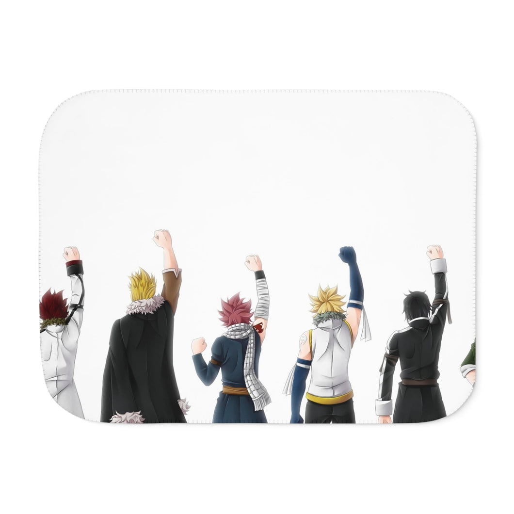Fairy Tail Natsu Dragneel, Wendy Marvell, Gajeel Redfox Sherpa Blanket