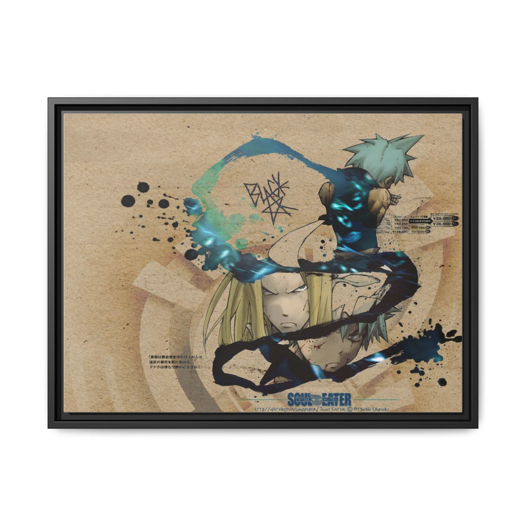 Soul Eater - Black?Star Canvas Framed Art Print