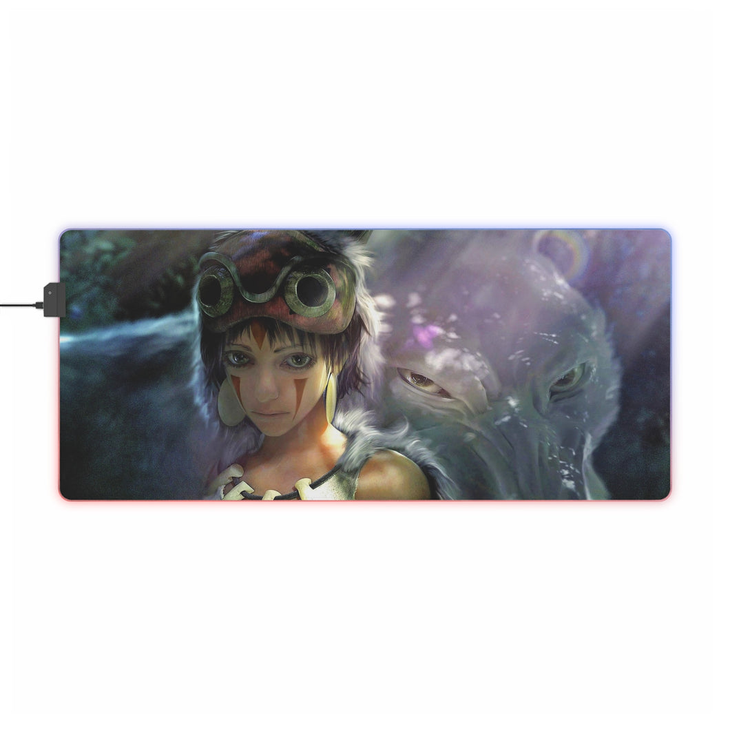 Girl and Her Protector RGB LED Mouse Pad (Desk Mat)