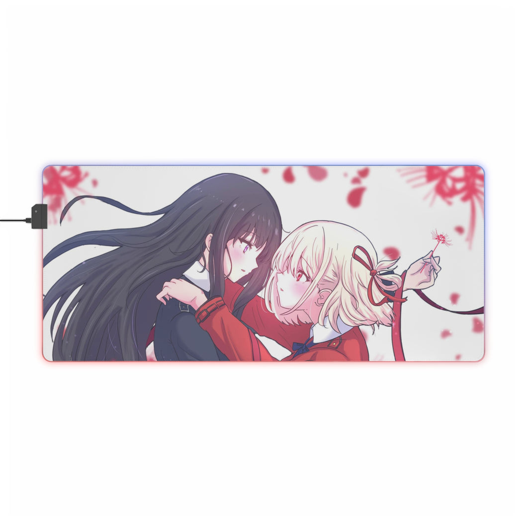 Lycoris Recoil Takina Inoue, Chisato Nishikigi RGB LED Mouse Pad (Desk Mat)