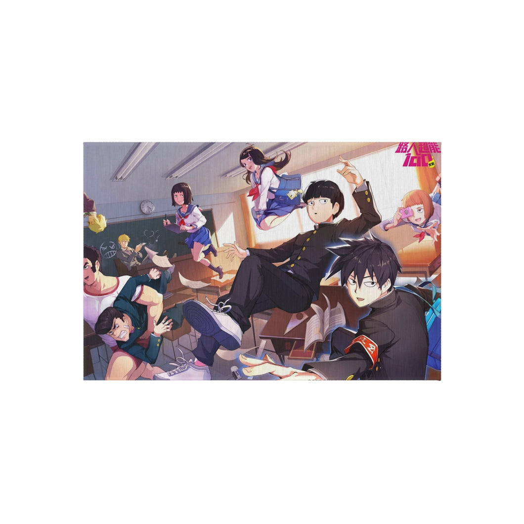 Mob Psycho 100 Arataka Reigen, Shigeo Kageyama, Ritsu Kageyama, Teruki Hanazawa, Tome Kurata Rug