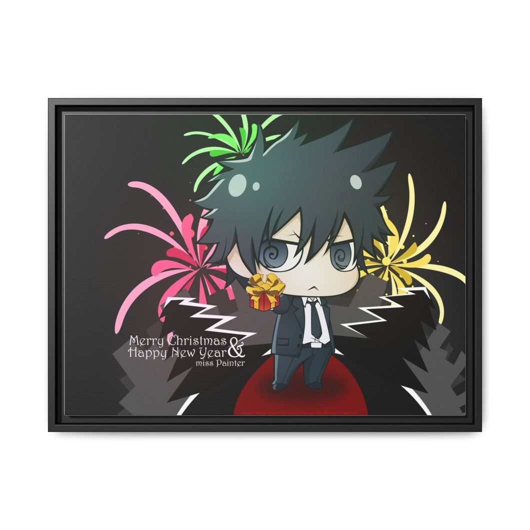 Shinya Kogami chibi Canvas Framed Art Print