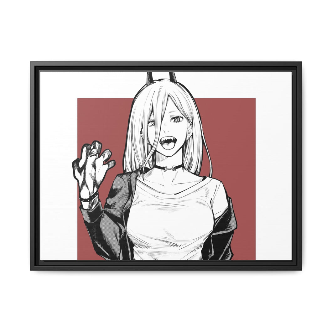 Anime Chainsaw Man Canvas Framed Art Print