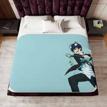Load image into Gallery viewer, Blue Exorcist Sherpa Blanket
