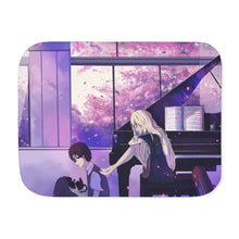 Load image into Gallery viewer, Kousei Arima and Kaori Miyazono Sherpa Blanket
