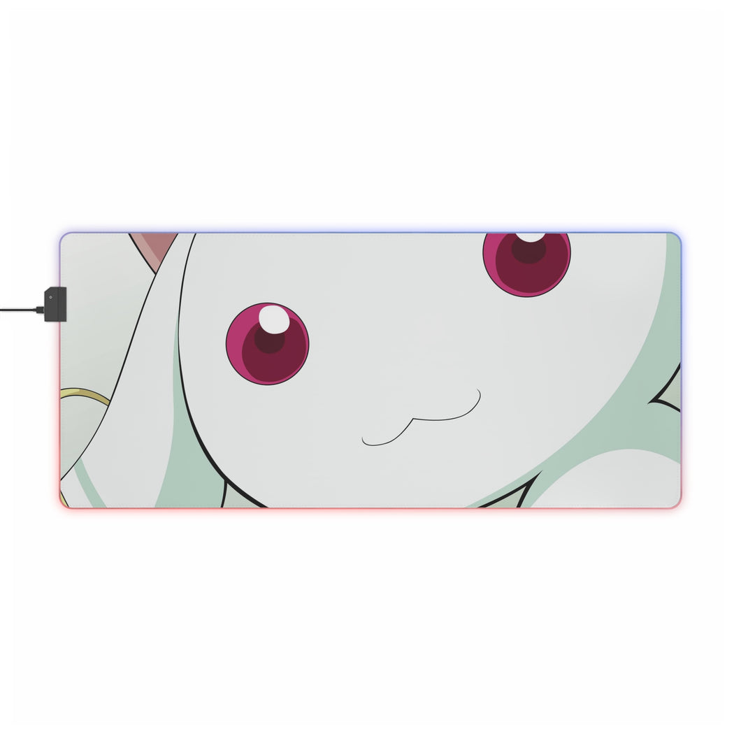Puella Magi Madoka Magica Kyuubey RGB LED Mouse Pad (Desk Mat)