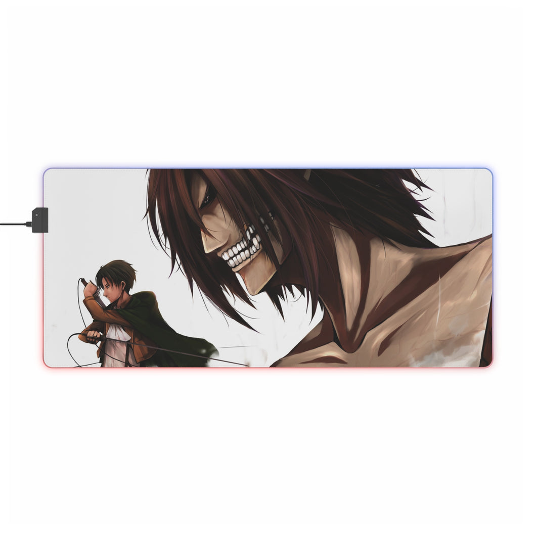 Levi and Eren (Titan) RGB LED Mouse Pad (Desk Mat)