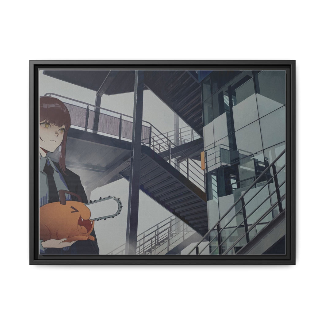 Anime Chainsaw Man Canvas Framed Art Print