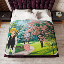 Load image into Gallery viewer, The Seven Deadly Sins - Meliodas &amp; Hawk Sherpa Blanket
