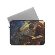 Load image into Gallery viewer, Mikasa Fighting With Armored Titan Laptop Sleeve
