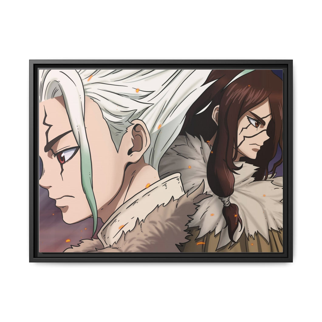 Dr. Stone Canvas Framed Art Print