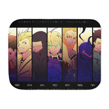 Load image into Gallery viewer, Fate/Zero Saber, Gilgamesh, Rider Sherpa Blanket
