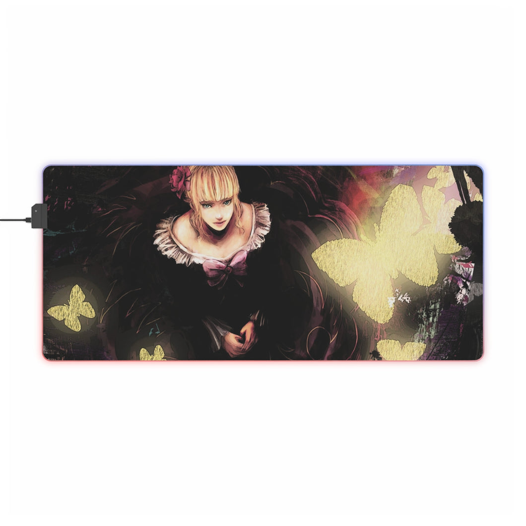 Fantasy Girl and Butterflies RGB LED Mouse Pad (Desk Mat)