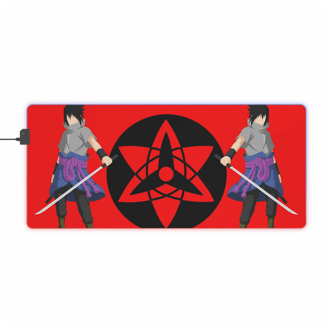 Sasuke Uchiha Mangekyō Sharingan RGB LED Mouse Pad (Desk Mat)