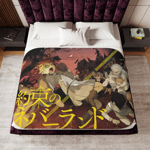 Load image into Gallery viewer, The Promised Neverland Ray, Norman, Emma, Gilda Sherpa Blanket
