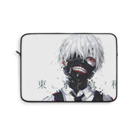 Ken Kaneki Mask Red Eyes White Hair and Short Hair Laptop Sleeve