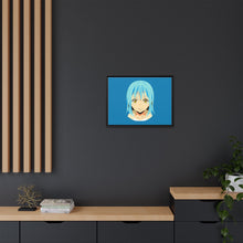 Load image into Gallery viewer, Rimuru Tempest Face ( Blue Background ) Canvas Framed Art Print
