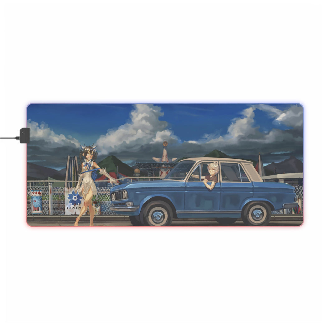 Is It Wrong To Try To Pick Up Girls In A Dungeon? RGB LED Mouse Pad (Desk Mat)