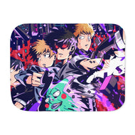 Mob Psycho 100 Arataka Reigen, Shigeo Kageyama, Ritsu Kageyama Sherpa Blanket