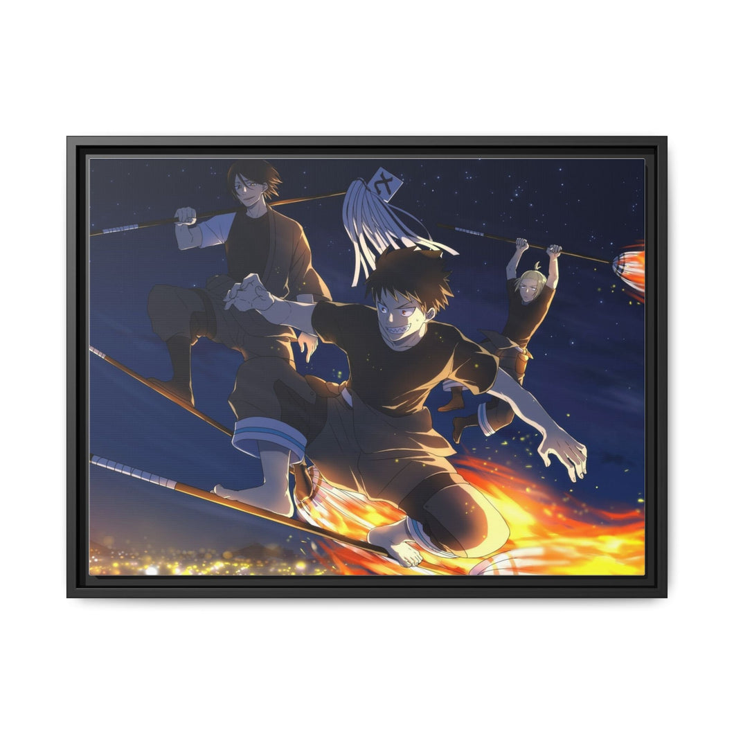 Fire Force Canvas Framed Art Print